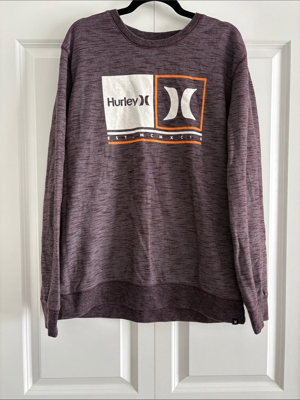 Hurley Heathered Maroon Sweater Size XL